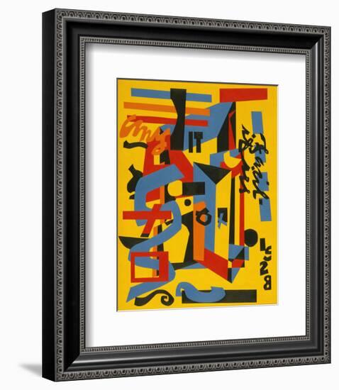 Something on the Eight Ball, 1953-1954-Stuart Davis-Framed Art Print