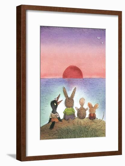 Something Red - Turtle-Valeri Gorbachev-Framed Giclee Print