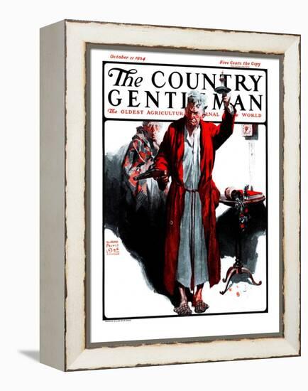 "Something Went Bump in the Night," Country Gentleman Cover, October 11, 1924-William Meade Prince-Framed Premier Image Canvas