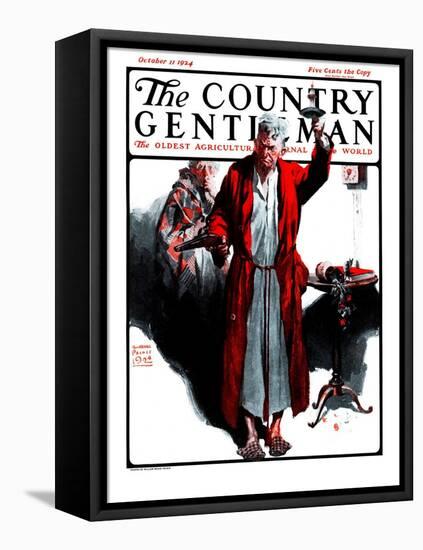 "Something Went Bump in the Night," Country Gentleman Cover, October 11, 1924-William Meade Prince-Framed Premier Image Canvas