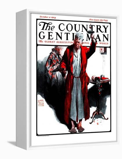 "Something Went Bump in the Night," Country Gentleman Cover, October 11, 1924-William Meade Prince-Framed Premier Image Canvas