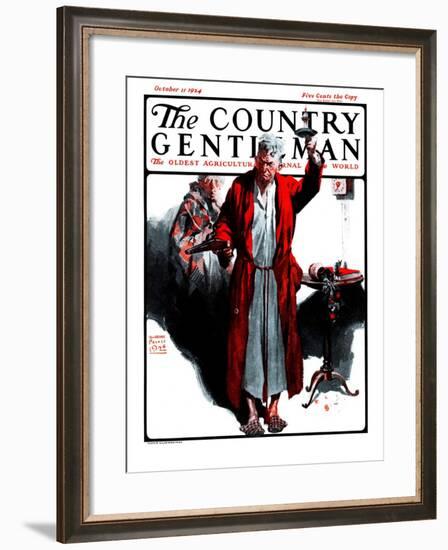 "Something Went Bump in the Night," Country Gentleman Cover, October 11, 1924-William Meade Prince-Framed Giclee Print