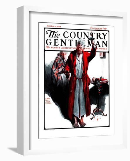 "Something Went Bump in the Night," Country Gentleman Cover, October 11, 1924-William Meade Prince-Framed Giclee Print