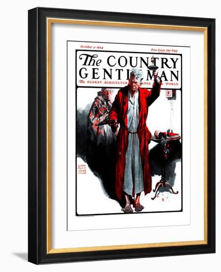 "Something Went Bump in the Night," Country Gentleman Cover, October 11, 1924-William Meade Prince-Framed Giclee Print