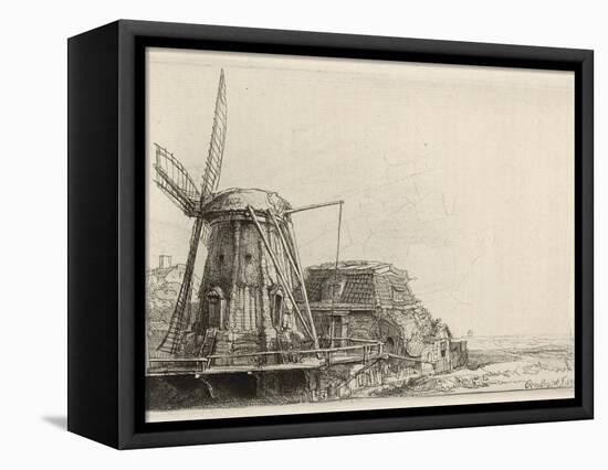 Somewhat Dilapidated Dutch Windmill-Rembrandt van Rijn-Framed Premier Image Canvas