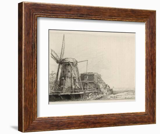 Somewhat Dilapidated Dutch Windmill-Rembrandt van Rijn-Framed Photographic Print
