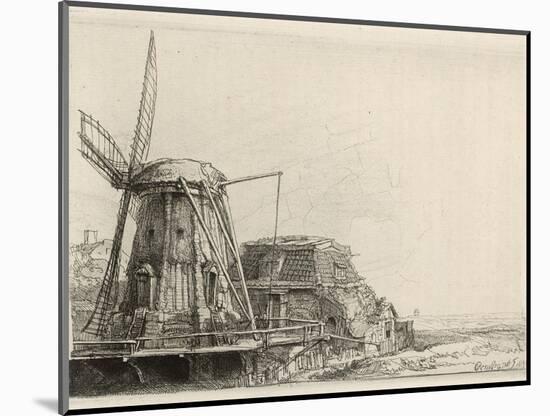 Somewhat Dilapidated Dutch Windmill-Rembrandt van Rijn-Mounted Photographic Print