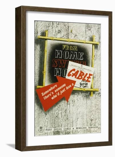 Somewhere There's Someone Who'D Just Love a Cable from You-null-Framed Art Print