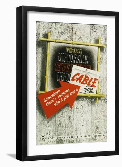 Somewhere There's Someone Who'D Just Love a Cable from You-null-Framed Art Print