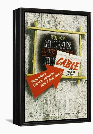 Somewhere There's Someone Who'D Just Love a Cable from You-null-Framed Stretched Canvas
