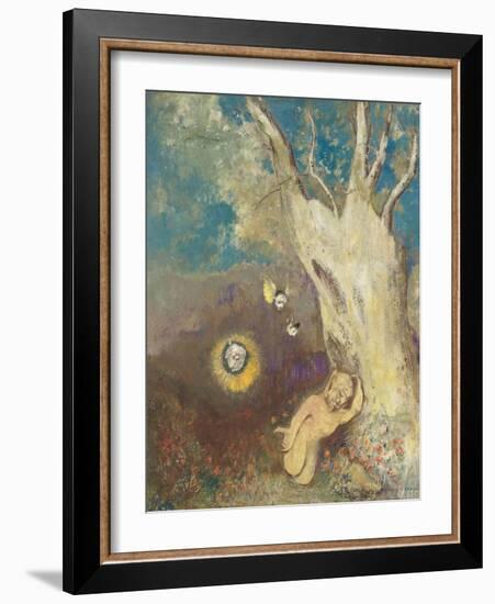 Sommeil de Caliban (Shakespeare, la Tempête, acte II, scène II)-Odilon Redon-Framed Giclee Print