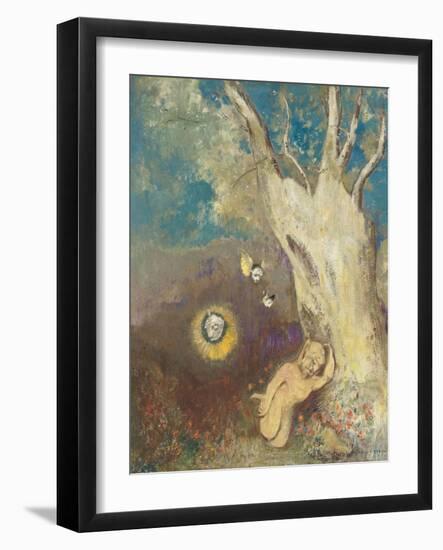 Sommeil de Caliban (Shakespeare, la Tempête, acte II, scène II)-Odilon Redon-Framed Giclee Print