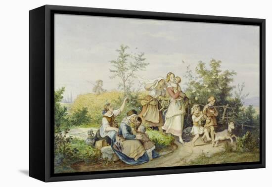 Sommerlust. 1844-Ludwig Richter-Framed Premier Image Canvas