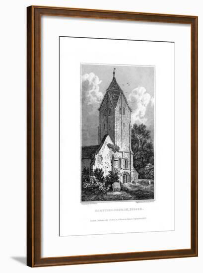 Sompting Church, Sussex, 1829-J Shury-Framed Giclee Print