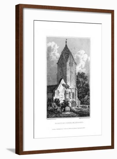 Sompting Church, Sussex, 1829-J Shury-Framed Giclee Print