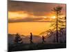 Son Chases His Mom On Beetle Rock In Sequoia National Park As The Sunsets-Daniel Kuras-Mounted Photographic Print