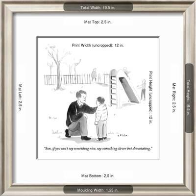 Son If You Can T Say Something Nice Say Something Clever But Devastatin New Yorker Cartoon Premium Giclee Print Emily Flake Art Com
