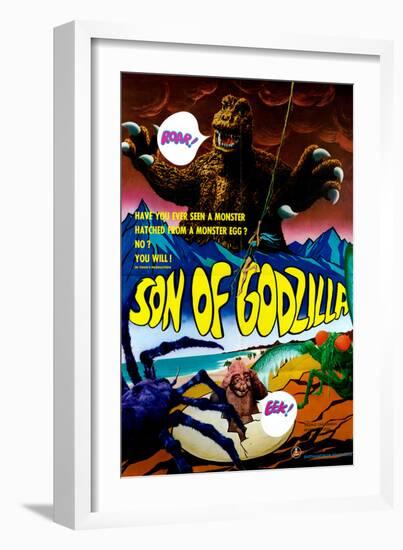 Son of Godzilla, (AKA Kaijuto No Kessen: Gojira No), 1967-null-Framed Art Print