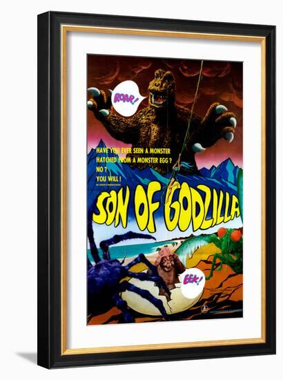 Son of Godzilla, (AKA Kaijuto No Kessen: Gojira No), 1967-null-Framed Premium Giclee Print