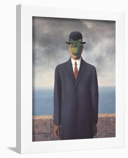 Son of Man (Small)-Rene Magritte-Framed Art Print