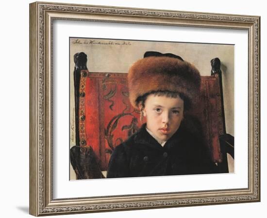 Son of the Miracle Working Rabbi of Belz-Isidor Kaufmann-Framed Art Print