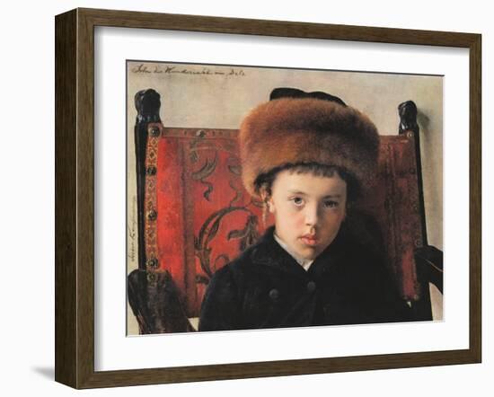 Son of the Miracle Working Rabbi of Belz-Isidor Kaufmann-Framed Art Print