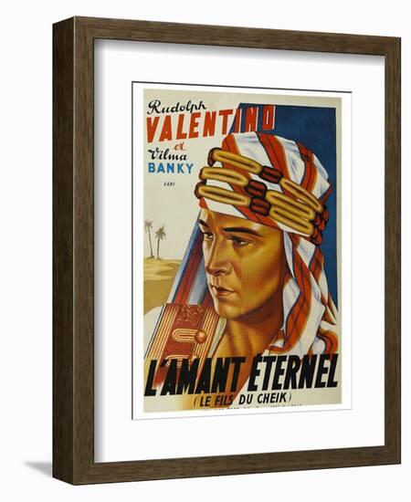 Son of the Sheik "L'Amant Eternel"-null-Framed Premium Giclee Print