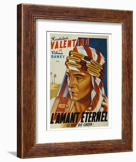 Son of the Sheik "L'Amant Eternel"-null-Framed Premium Giclee Print