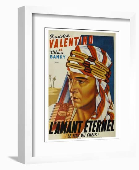 Son of the Sheik "L'Amant Eternel"-null-Framed Premium Giclee Print