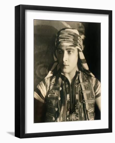 SON OF THE SHEIK, Rudolph Valentino, 1926-null-Framed Art Print