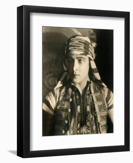 SON OF THE SHEIK, Rudolph Valentino, 1926-null-Framed Art Print