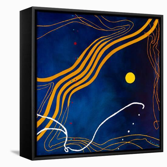 Sonata under the moonlight-Hyunah Kim-Framed Stretched Canvas