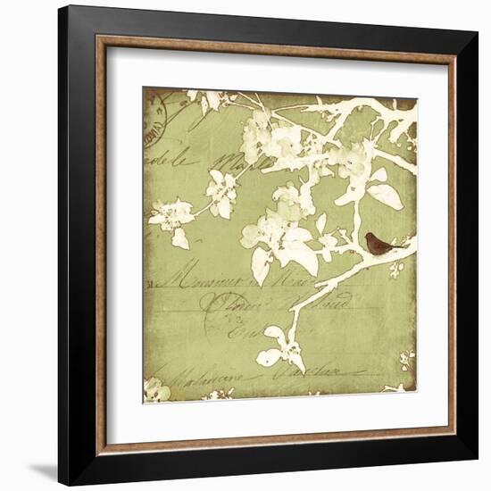 Song Birds I - Green-Amy Melious-Framed Art Print