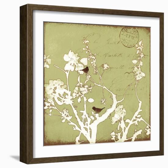 Song Birds II - Green-Amy Melious-Framed Art Print