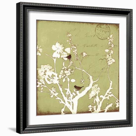 Song Birds II - Green-Amy Melious-Framed Art Print