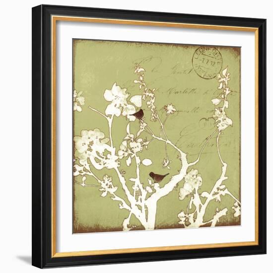 Song Birds II - Green-Amy Melious-Framed Art Print