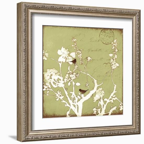 Song Birds II - Green-Amy Melious-Framed Art Print