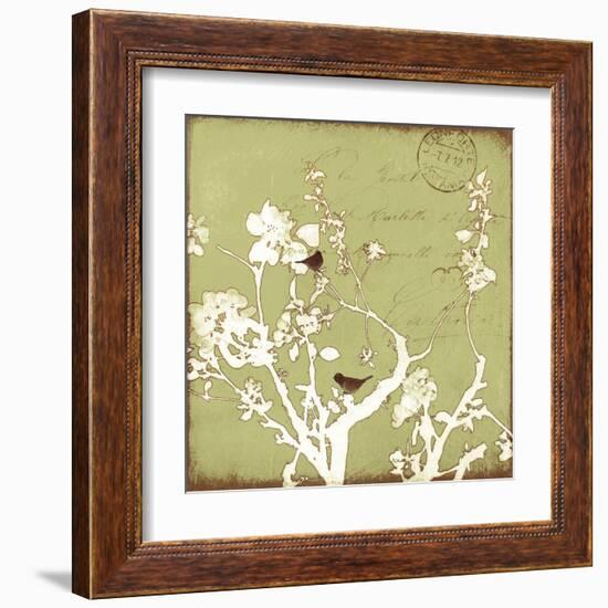 Song Birds II - Green-Amy Melious-Framed Art Print