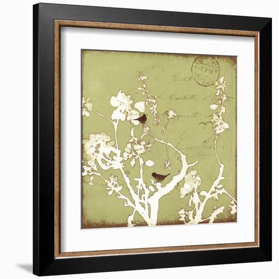 Song Birds II - Green-Amy Melious-Framed Art Print