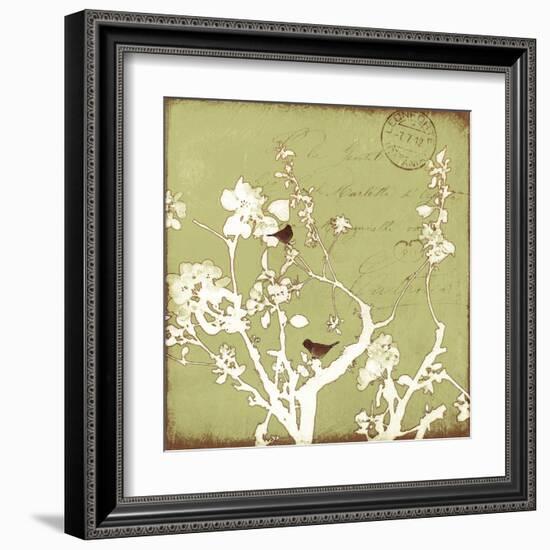 Song Birds II - Green-Amy Melious-Framed Art Print