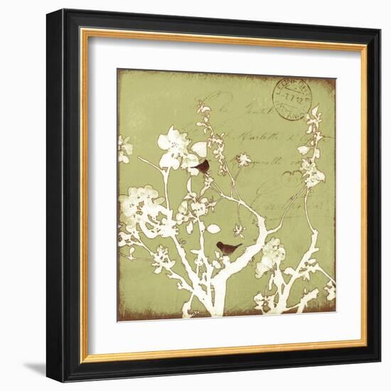 Song Birds II - Green-Amy Melious-Framed Art Print