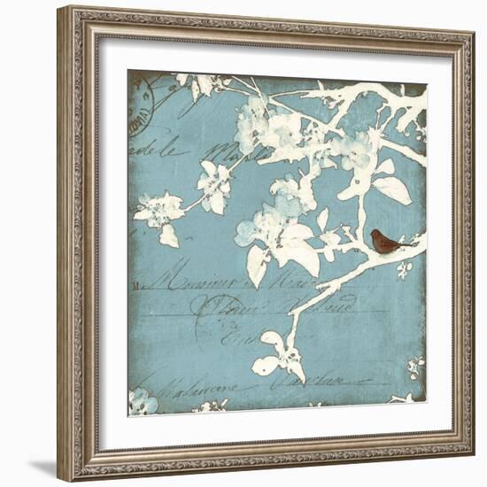 Song Birds III - Blue-Amy Melious-Framed Art Print