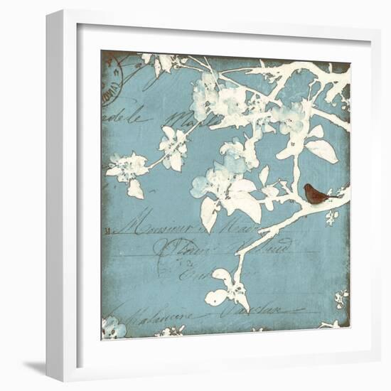 Song Birds III - Blue-Amy Melious-Framed Art Print
