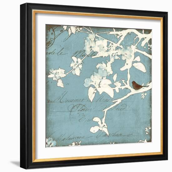 Song Birds III - Blue-Amy Melious-Framed Art Print