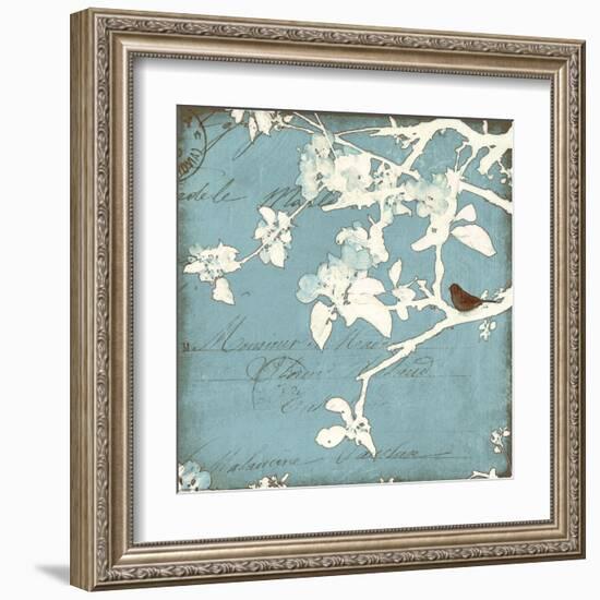 Song Birds III - Blue-Amy Melious-Framed Art Print