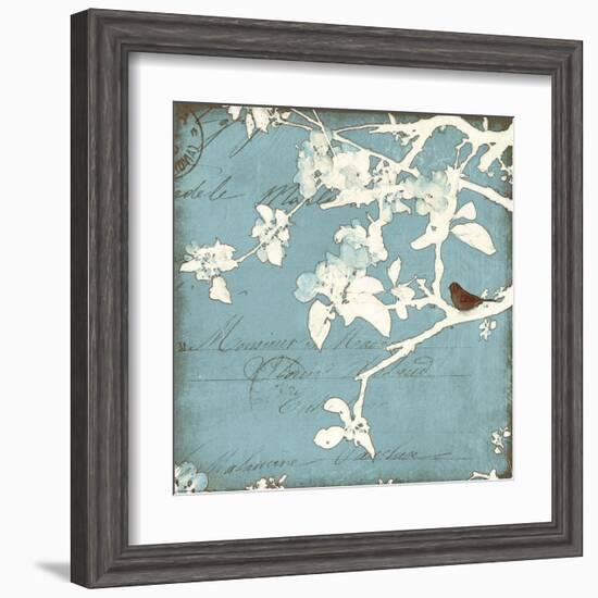 Song Birds III - Blue-Amy Melious-Framed Art Print