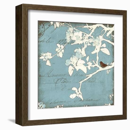 Song Birds III - Blue-Amy Melious-Framed Art Print