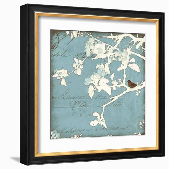 Song Birds III - Blue-Amy Melious-Framed Art Print