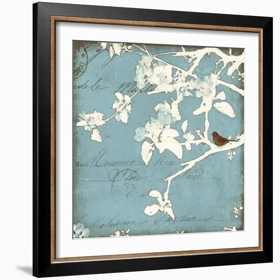 Song Birds III - Blue-Amy Melious-Framed Premium Giclee Print