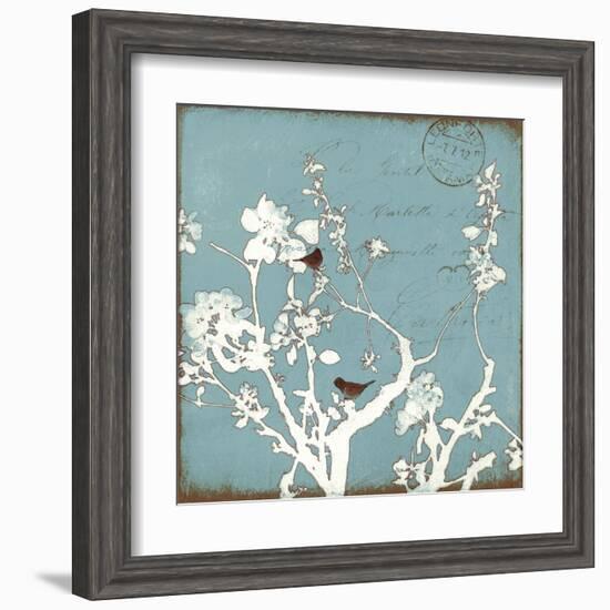 Song Birds IV - Blue-Amy Melious-Framed Art Print